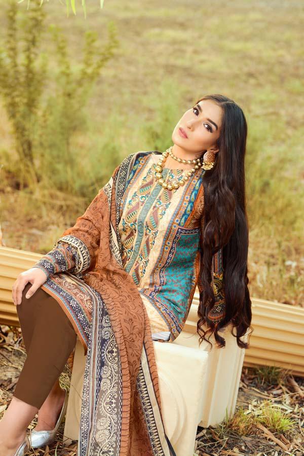 DARK KHAKI - DIGITAL EMBROIDERED LAWN - Image 3
