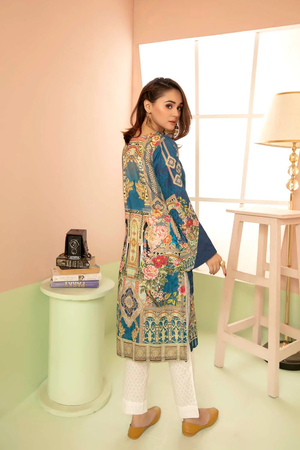 Dark Orchid - Printed Stitch Kurti - Image 3