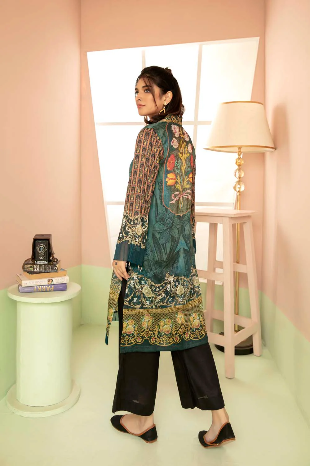 Dark Selder - Printed Stitch Kurti - Image 2
