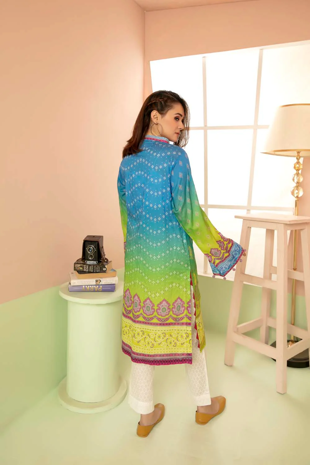 Dark Sim - Printed Stitch Kurti - Image 2