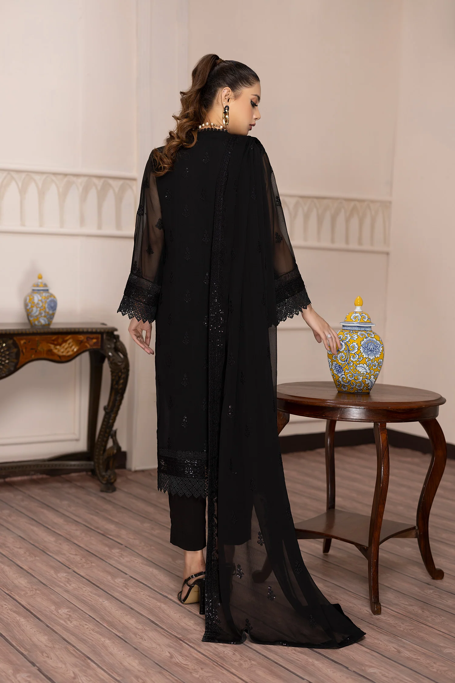 Darlet - Embroidered Chiffon Pret 3PC - Image 2