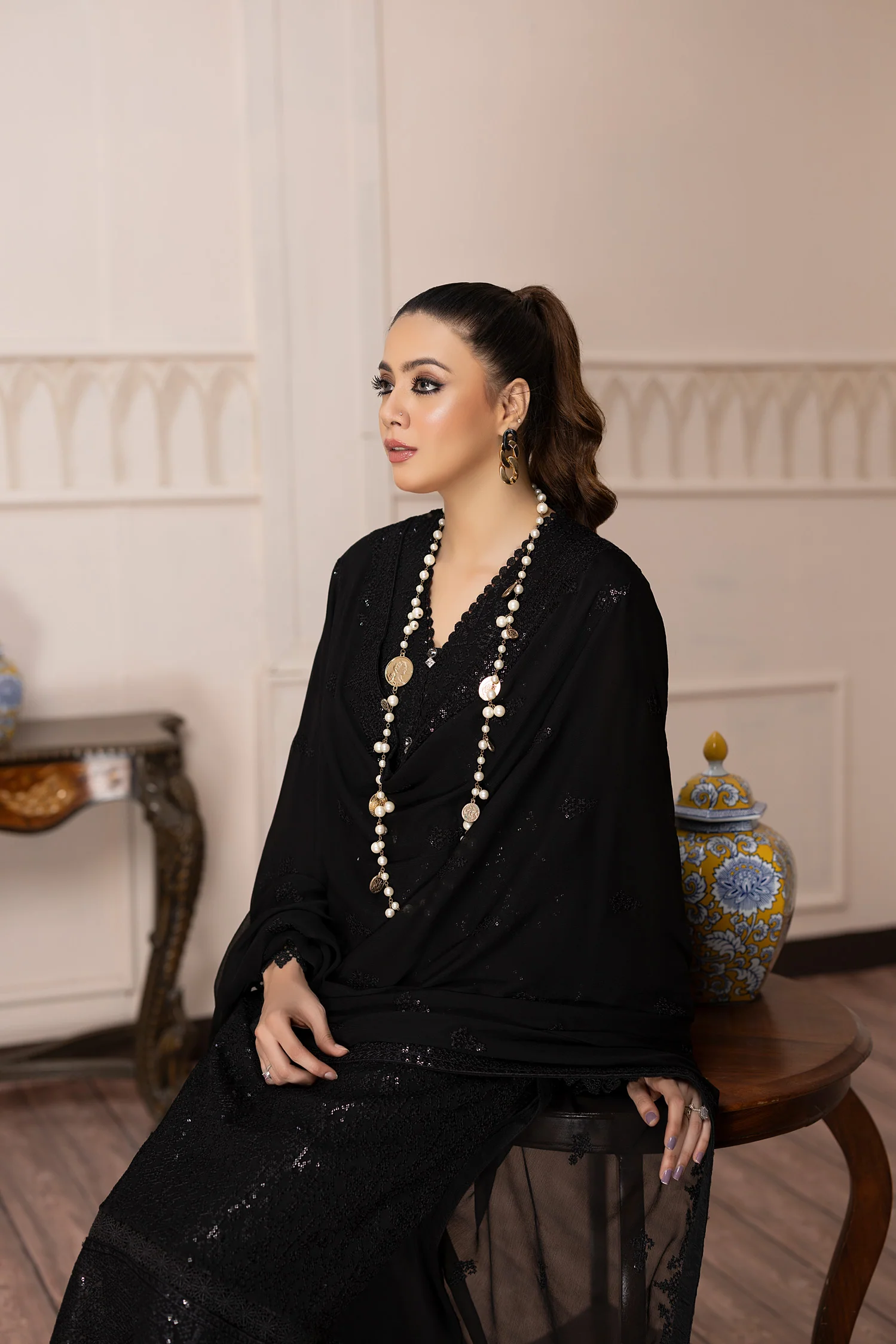 Darlet - Embroidered Chiffon Pret 3PC - Image 4