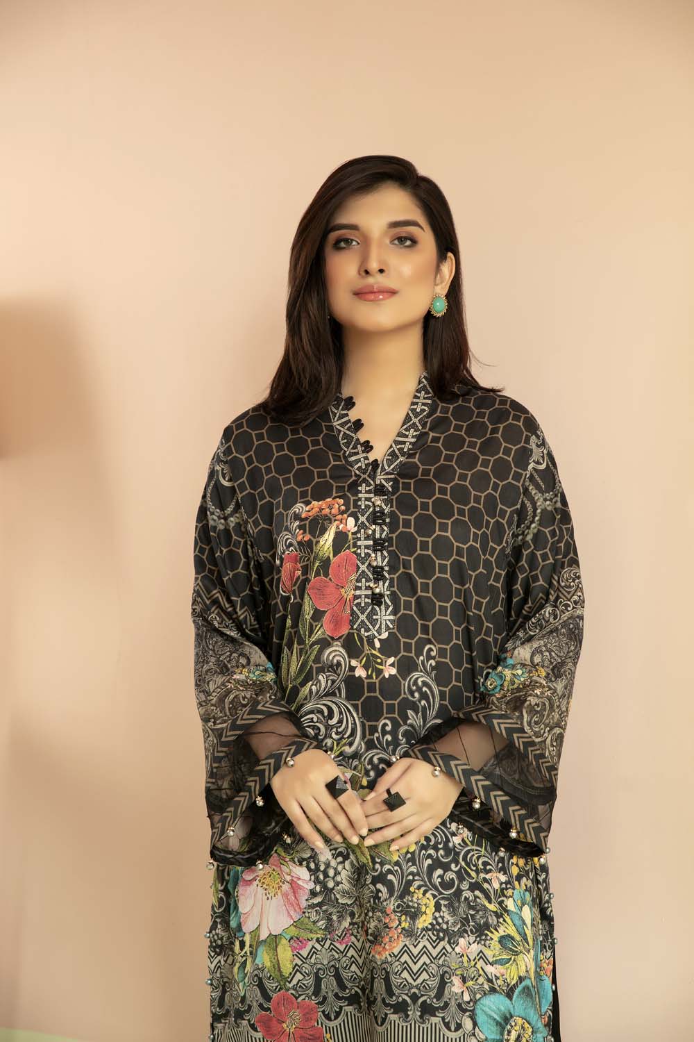 Darzil - Printed Stitch Kurti - Image 3