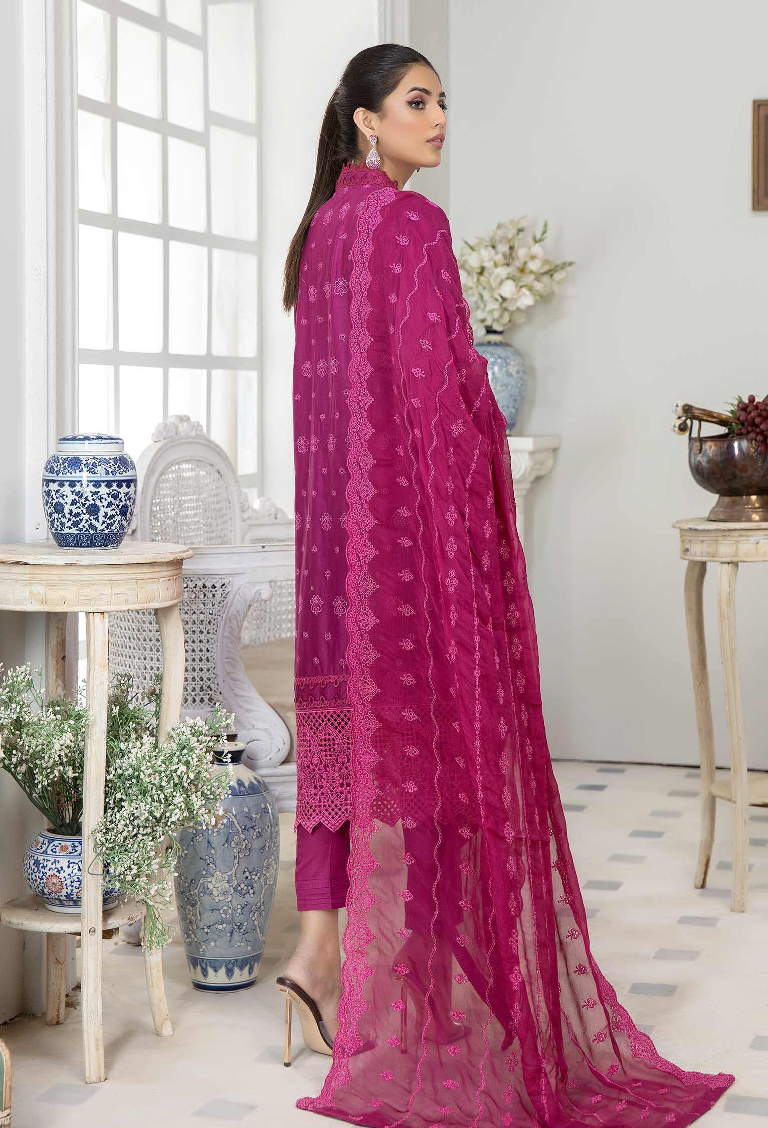 Deep Pink - Exclusive Schiffli Pret - Image 2