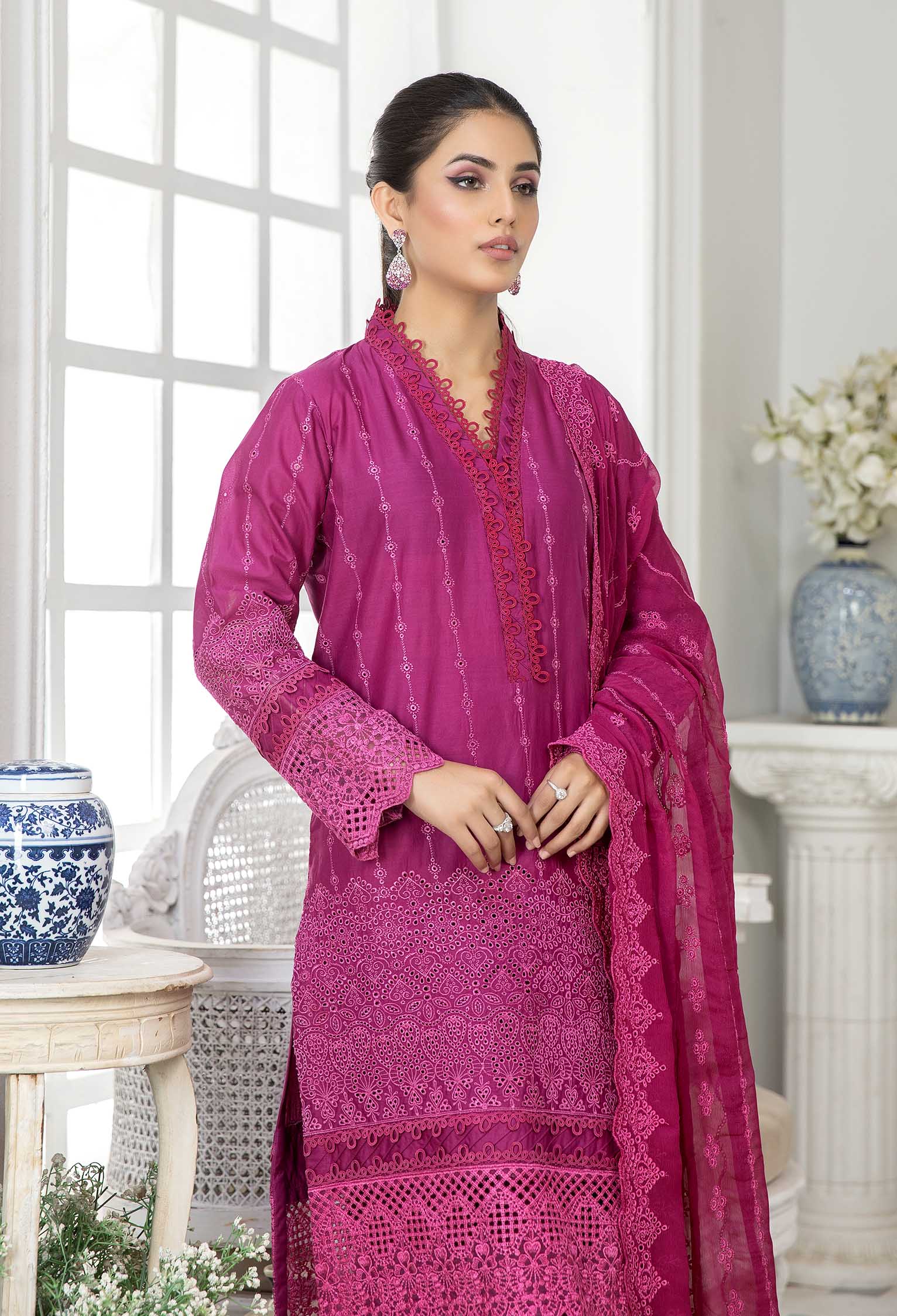 Deep Pink - Exclusive Schiffli Pret - Image 3