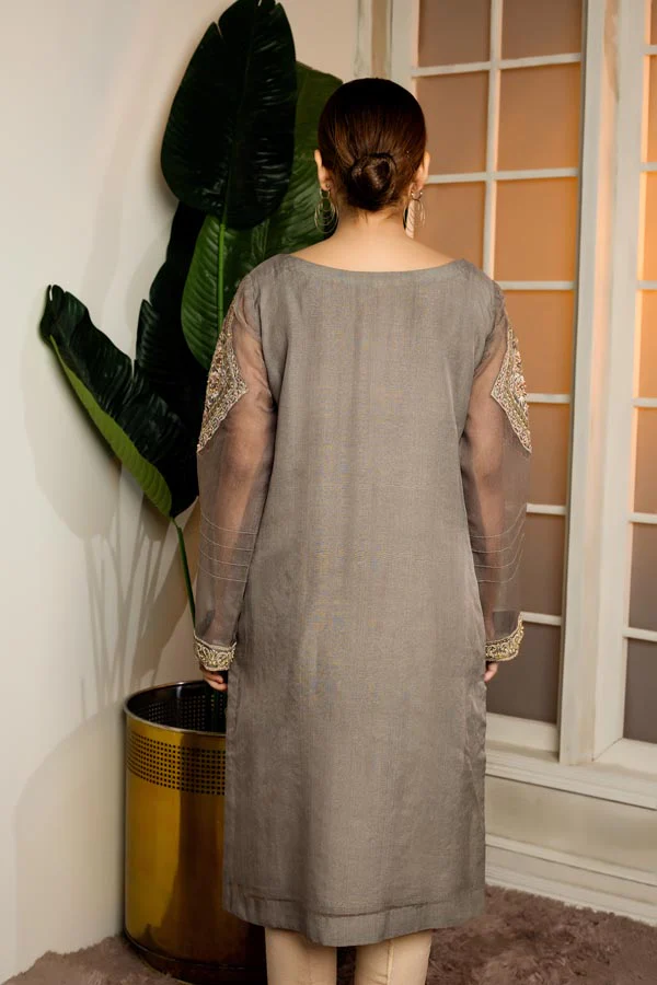 Del Rio - Hand Embellished Embroidered Organza Shirt - Image 3