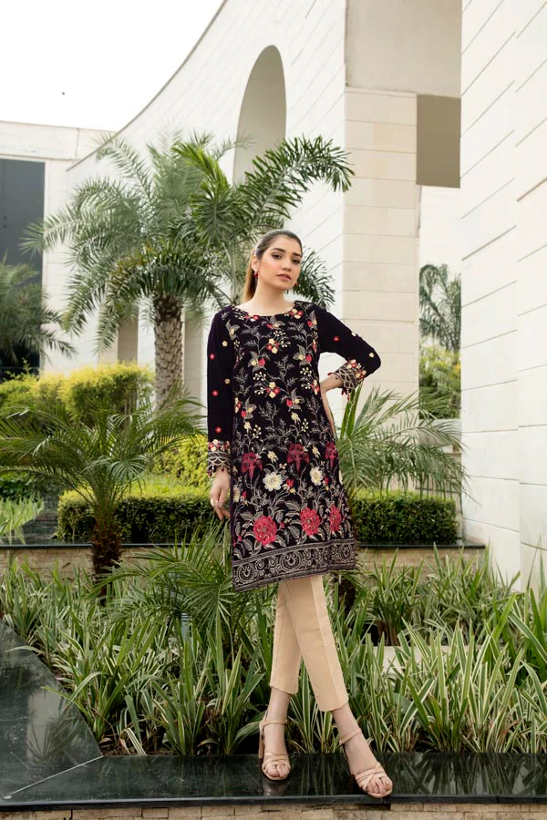 Derin - Embroidered Velvet Un-Stitched (2 Piece)