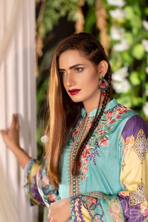 Desire - Digital Printed & Embroidered Linen 3PC - Image 3