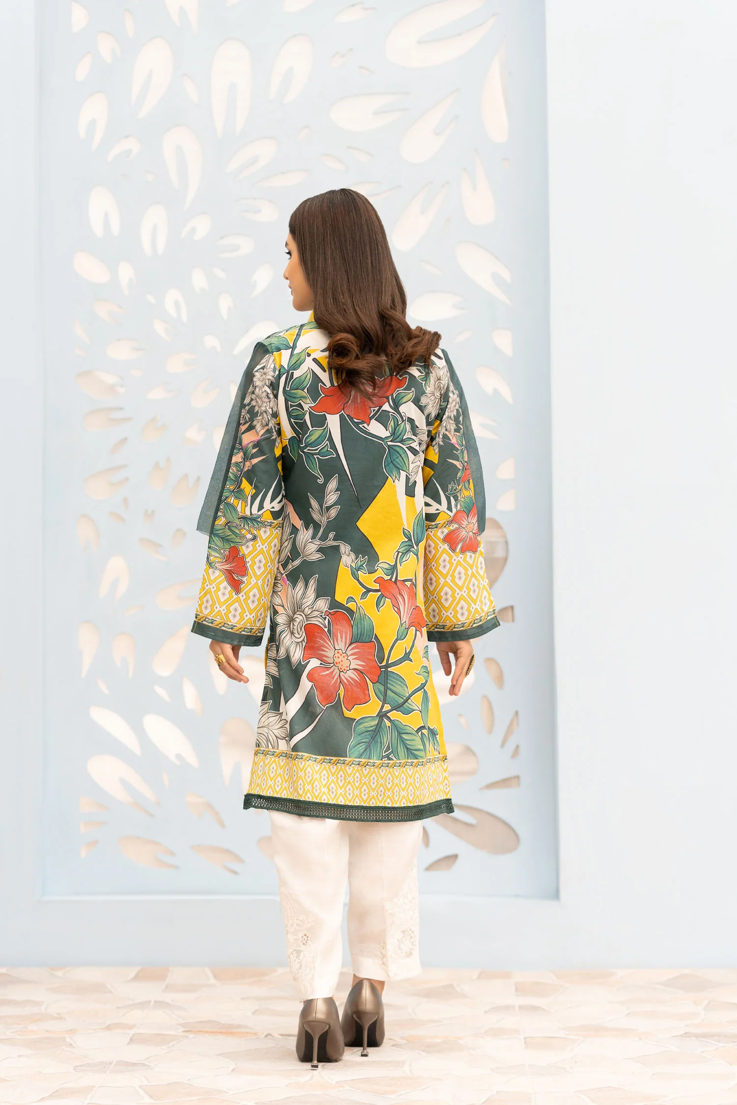 Devine - Digital Printed Stitched Lawn Kurti - Image 2