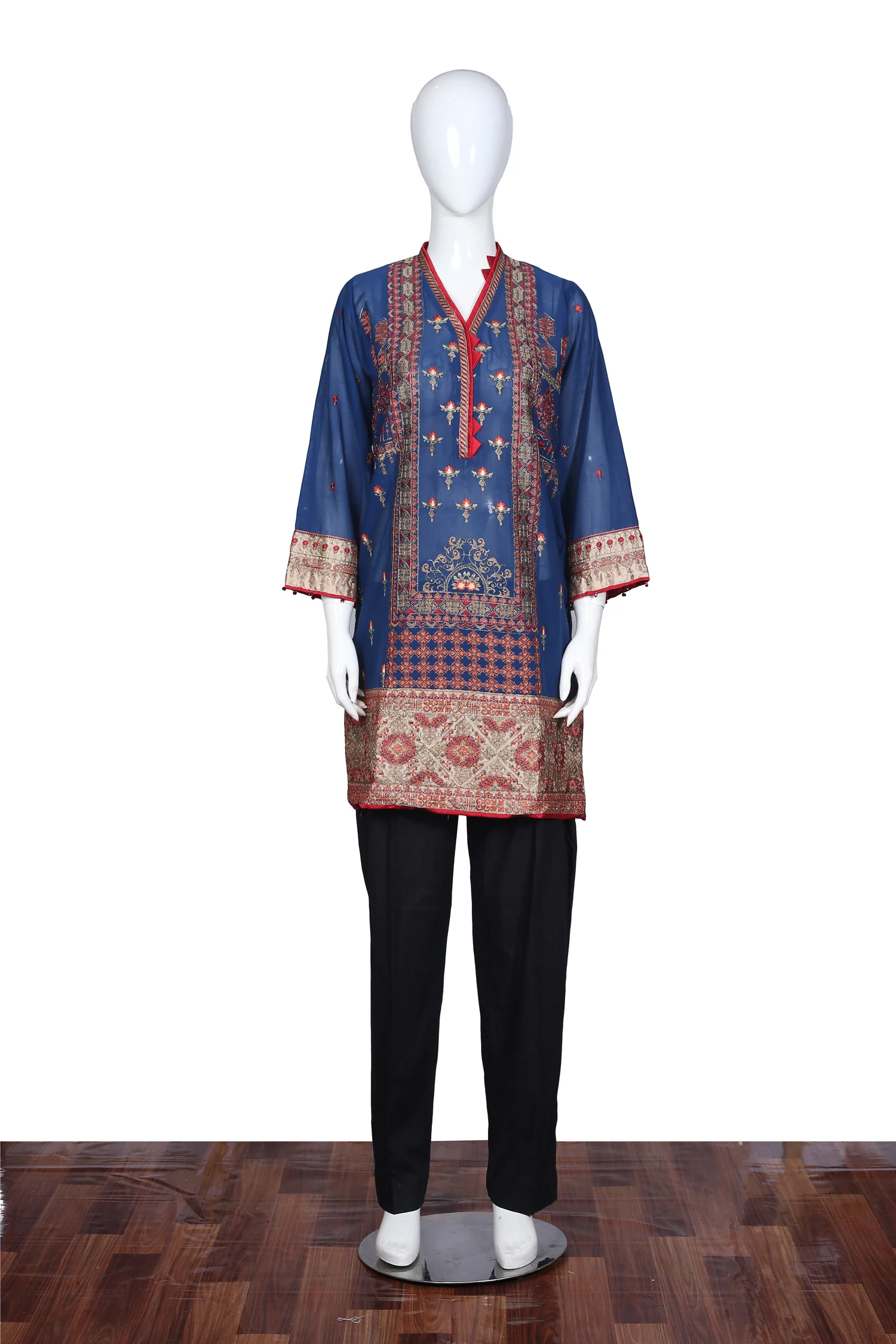 Dew Purple - Stitched Embroidered Swiss Shirt