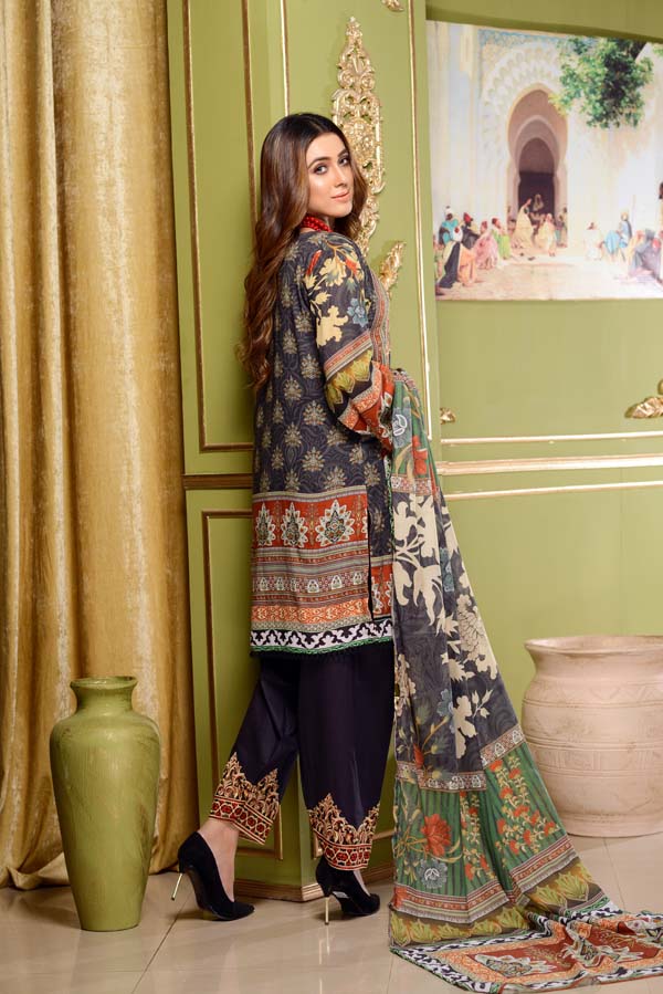 Dianella - Digital Embroidered Lawn 2 Piece (Unstitch) - Image 3