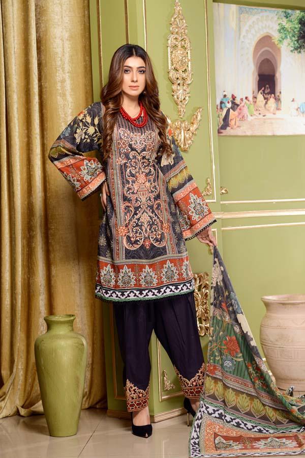 Dianella - Digital Embroidered Lawn 2 Piece (Unstitch) - Image 4