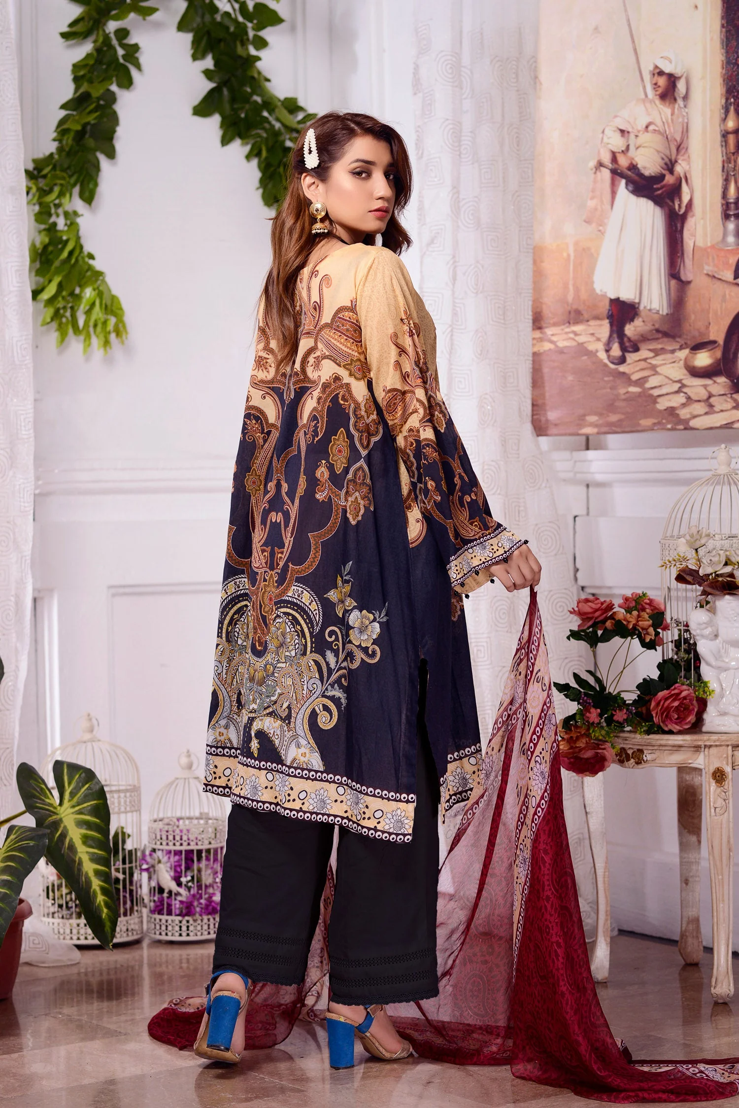 Calla - DIGITAL PRINTED & EMBROIDERED LAWN 3PC - Image 2