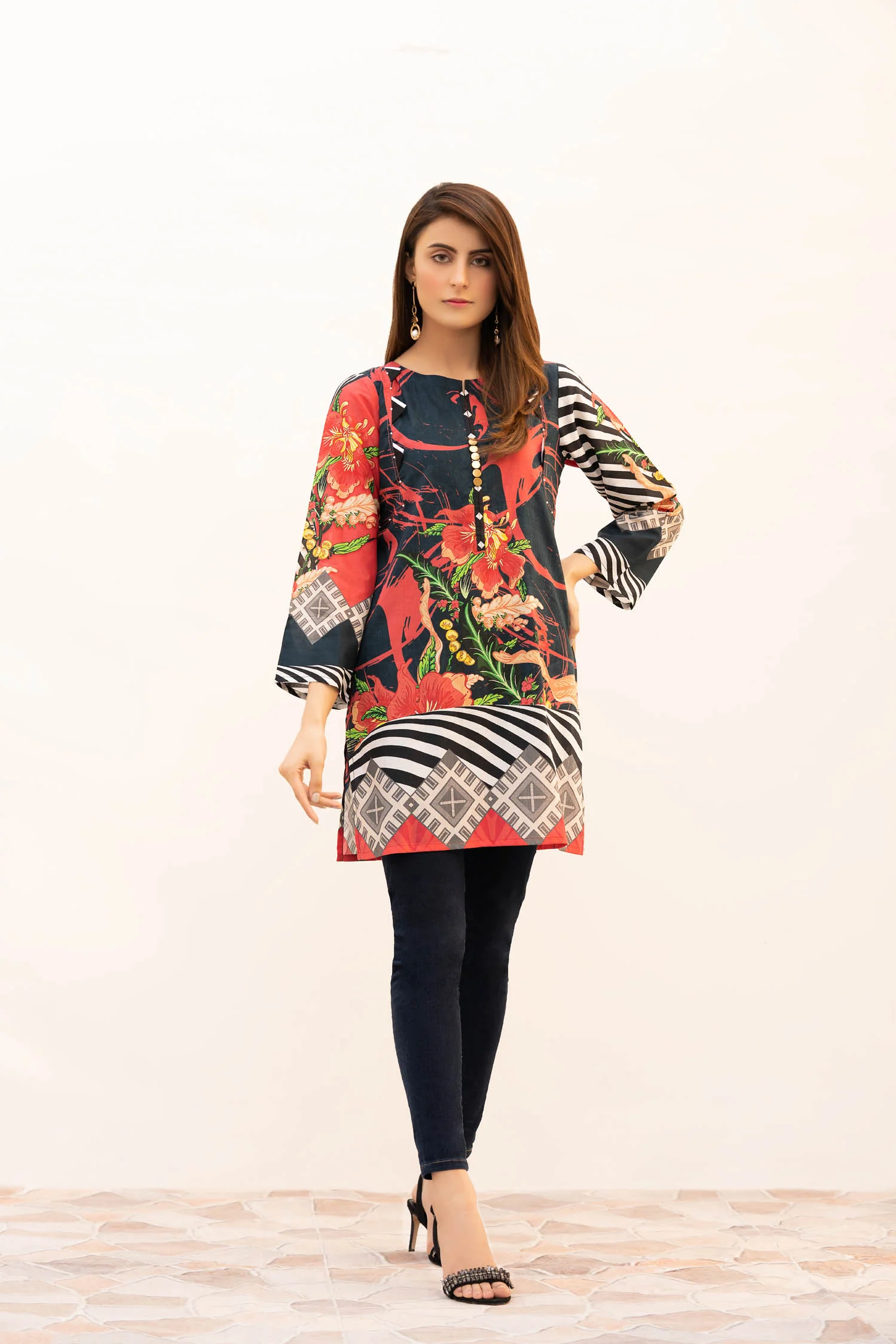 Ajax - Digital Printed Stitched Lawn Kurti