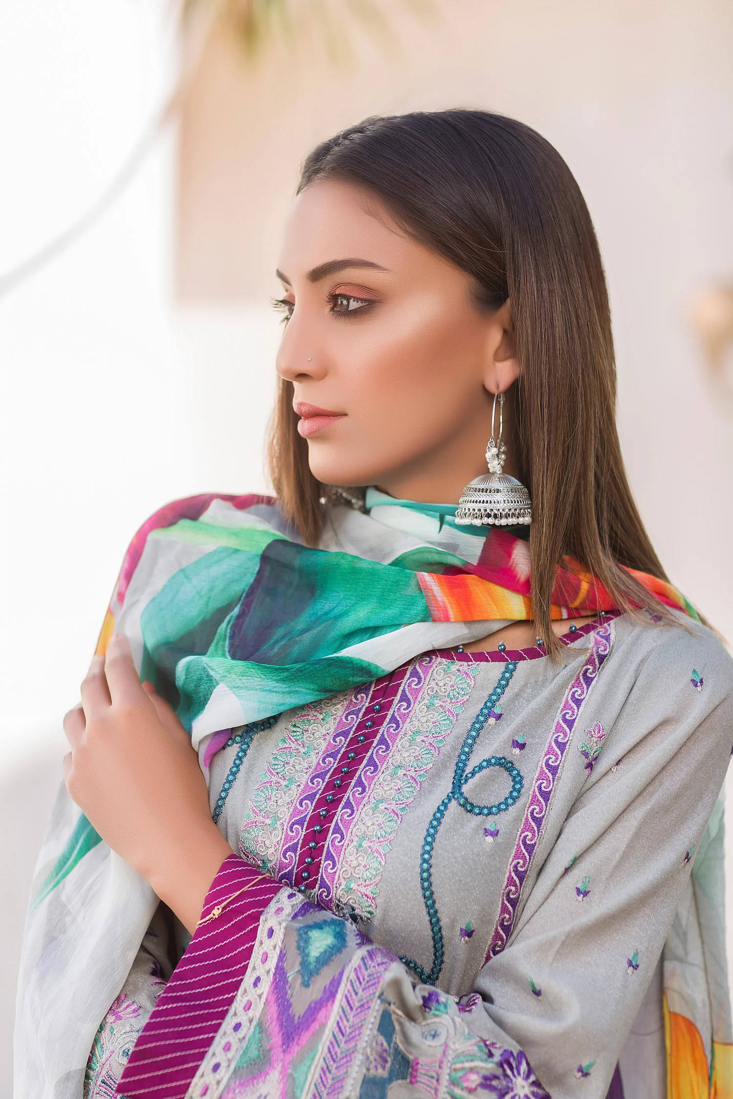 Dioica - Embroidered Lawn Karandi - Image 2