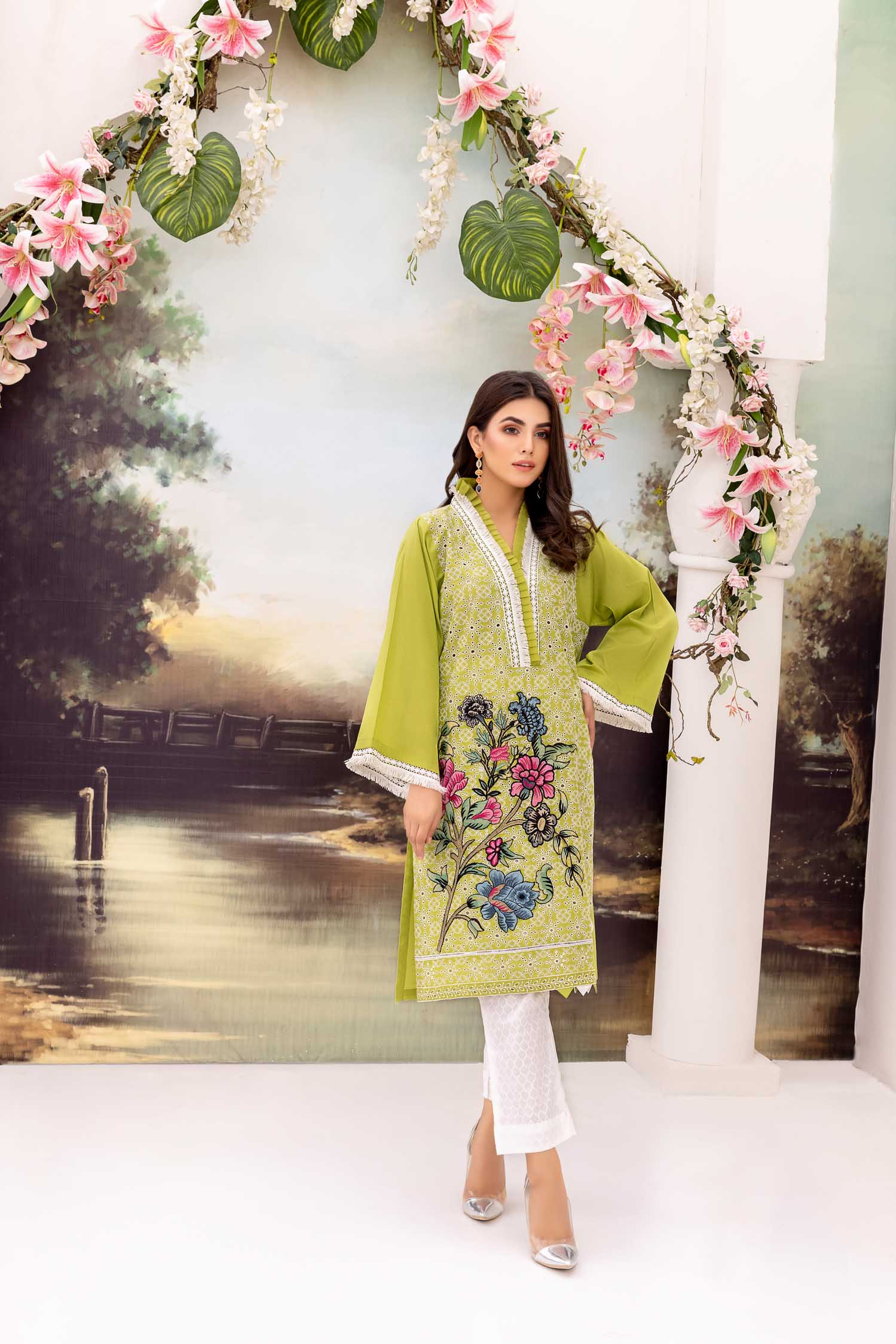 Discerning - Embroidered Schiflli Lawn Stitched - Image 2