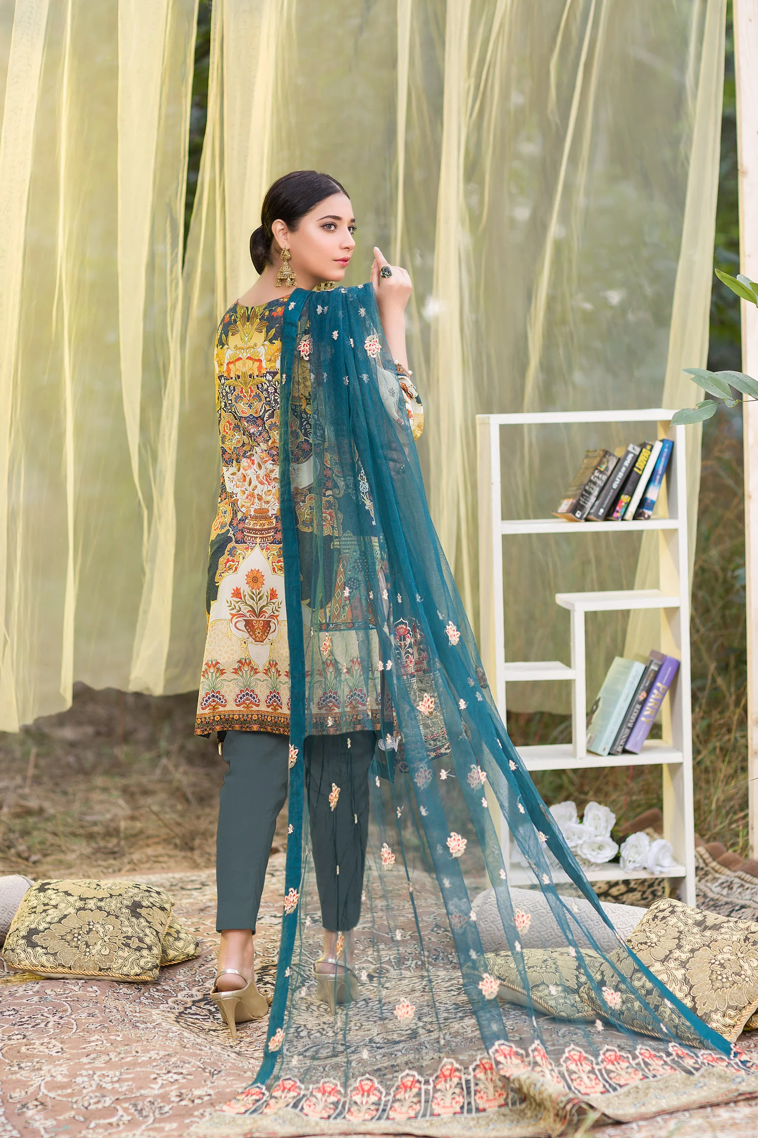 Doulty - Digital Embroidered Swiss Voil 3PC - Image 3