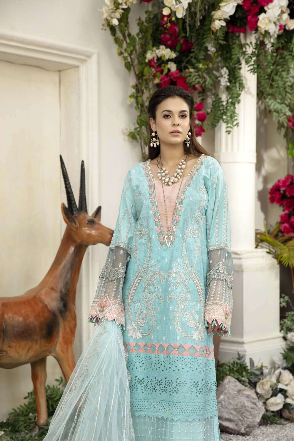 Drazzle - Schiffli Embroidered Lawn (3PC) - Image 5