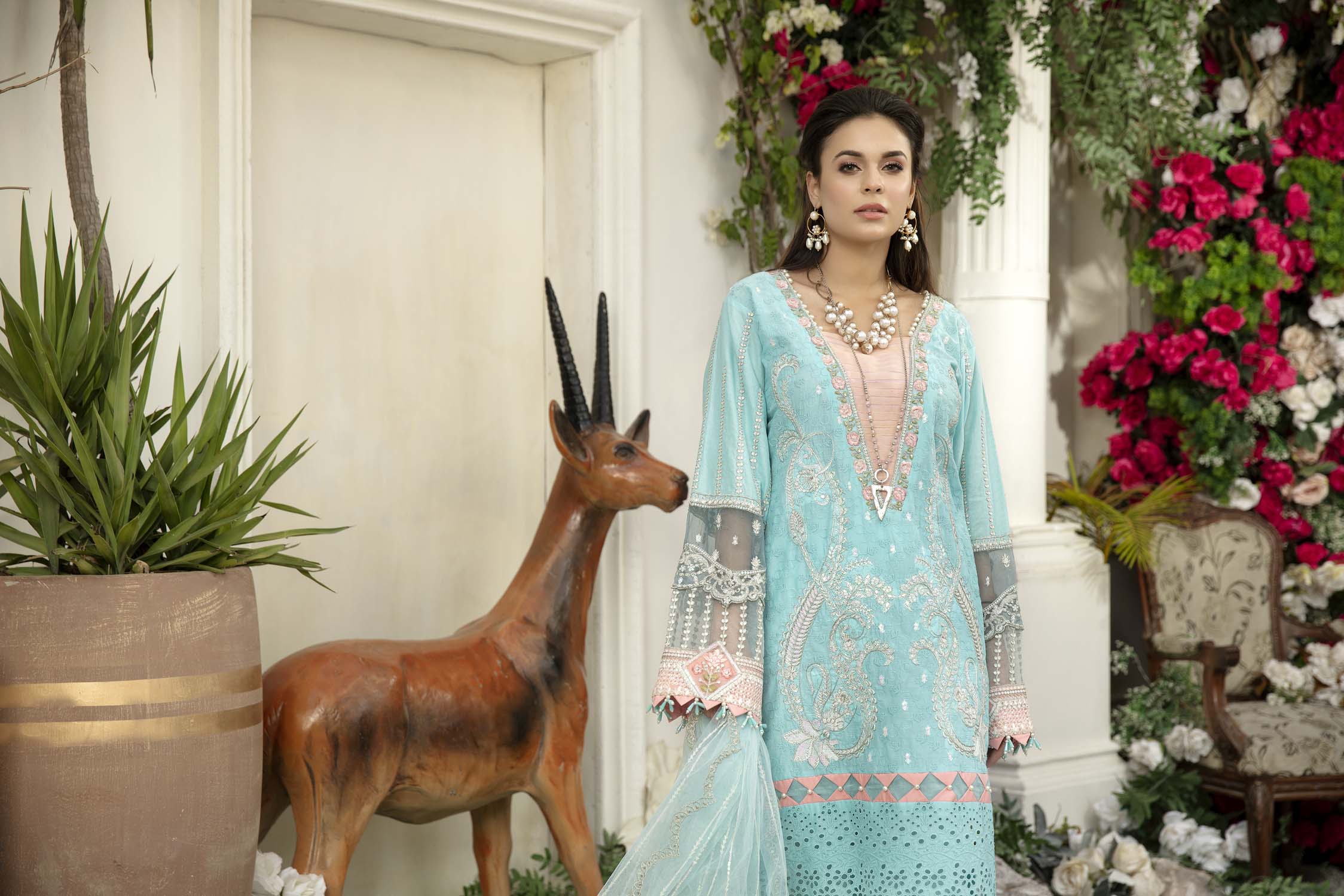Drazzle - Schiffli Embroidered Lawn (3PC) - Image 6