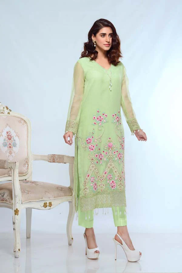 Dresden Diamond - Embroidered & Hand Embellished Cotton Net - Image 2