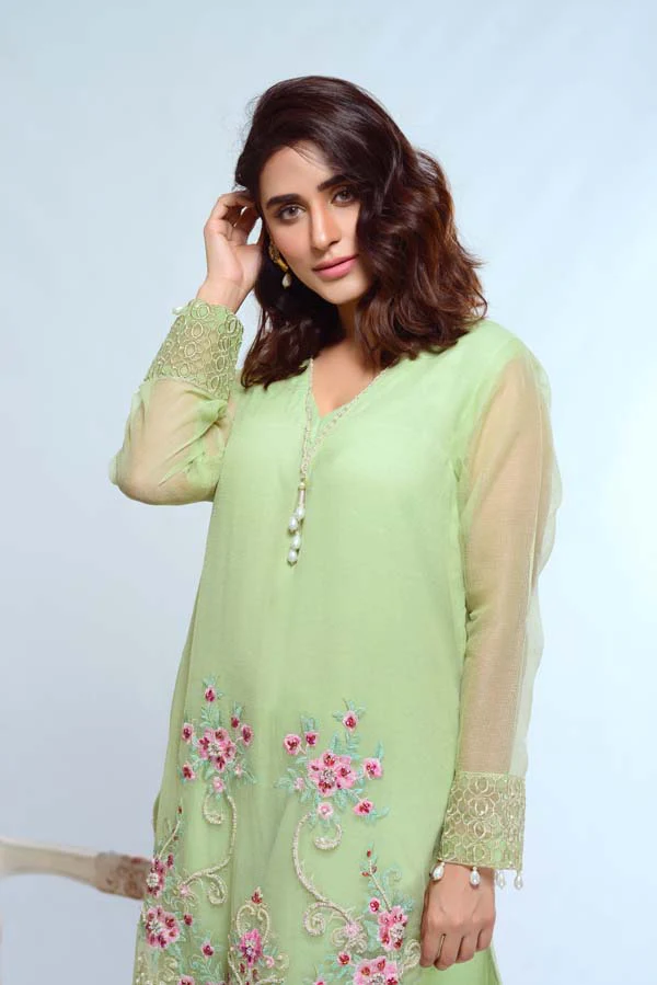 Dresden Diamond - Embroidered & Hand Embellished Cotton Net - Image 4