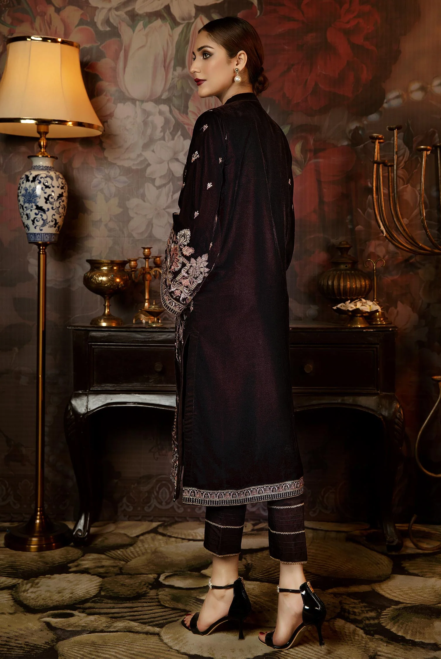 Driss - Embroidered Velvet 2PC Stitched - Image 2