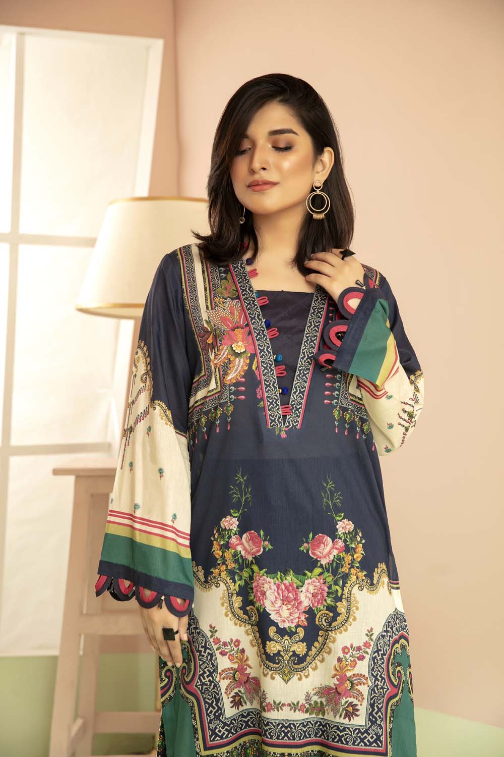 Drozil - Printed Stitch Kurti - Image 2