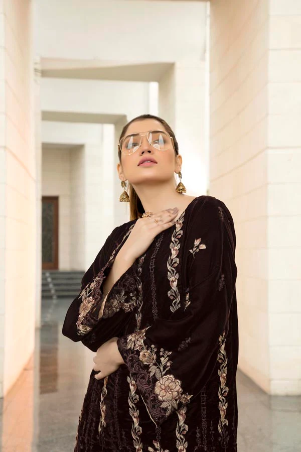 Duru - Embroidered Velvet Un-Stitched (2 Piece) - Image 3