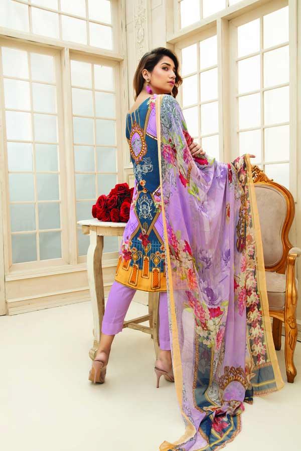 East Side - Digital Embroidered Karandi 3 Piece - Image 2
