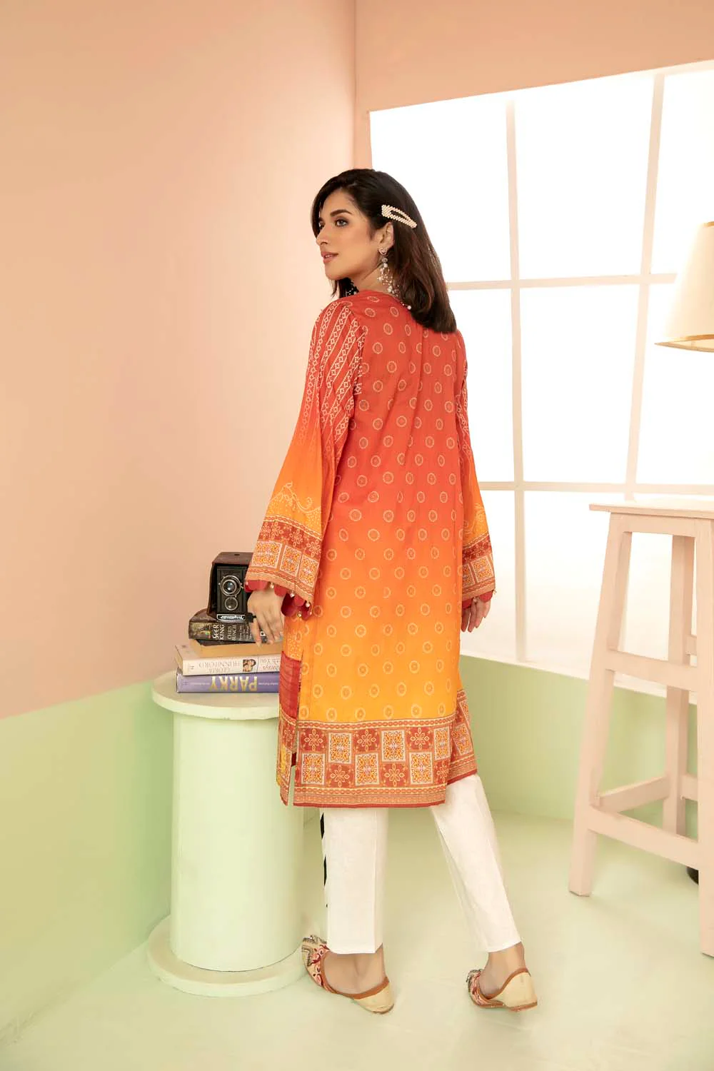Ecru - Printed Stitch Kurti - Image 3