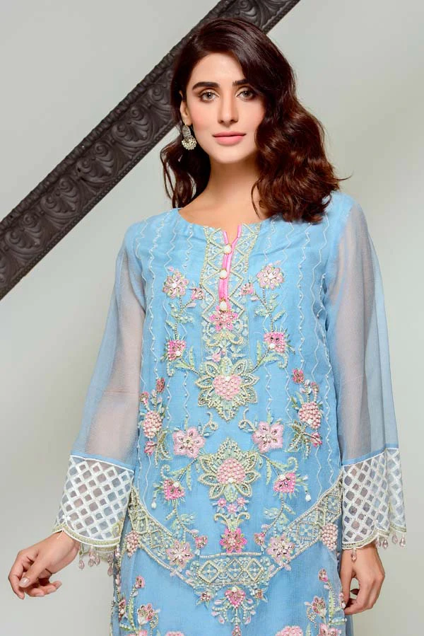 Eilat Stone - Embroidered & Hand Embellished Cotton Net - Image 2