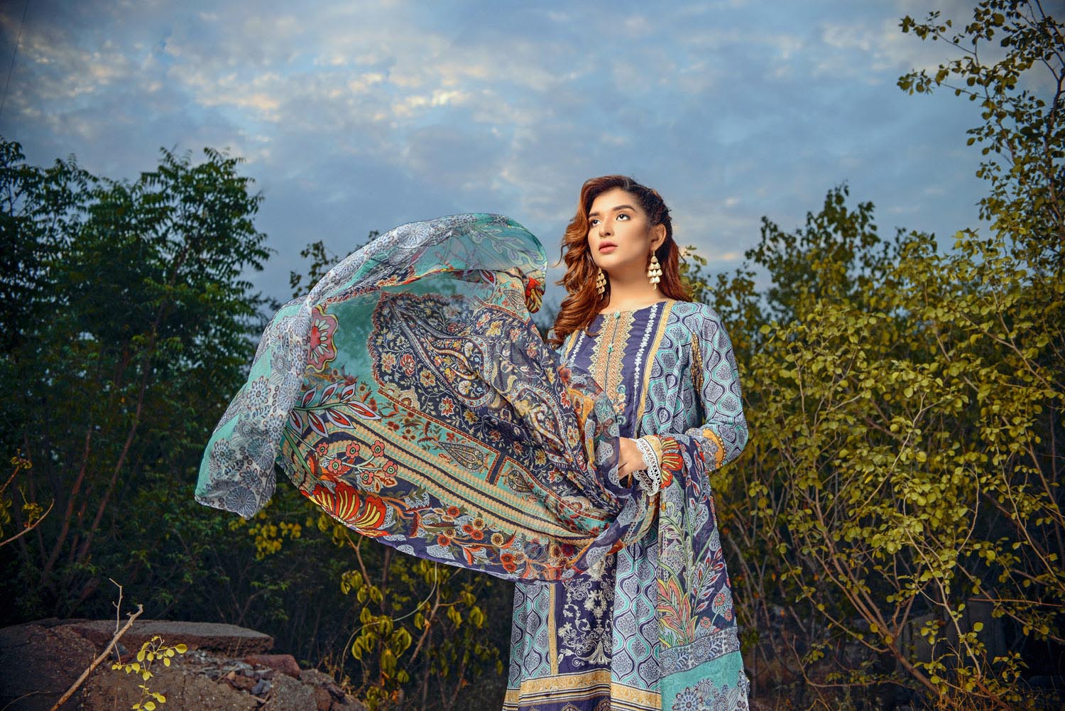 Elain - Digital Printed and Embroidered Lawn 3PC - Image 3