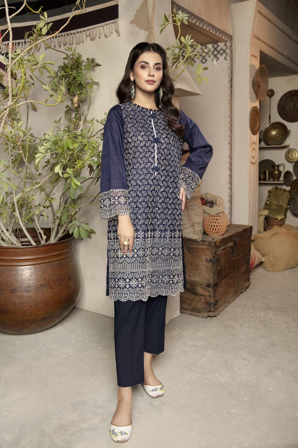 Elation - Embroidered Chikankari Stitched Kurti