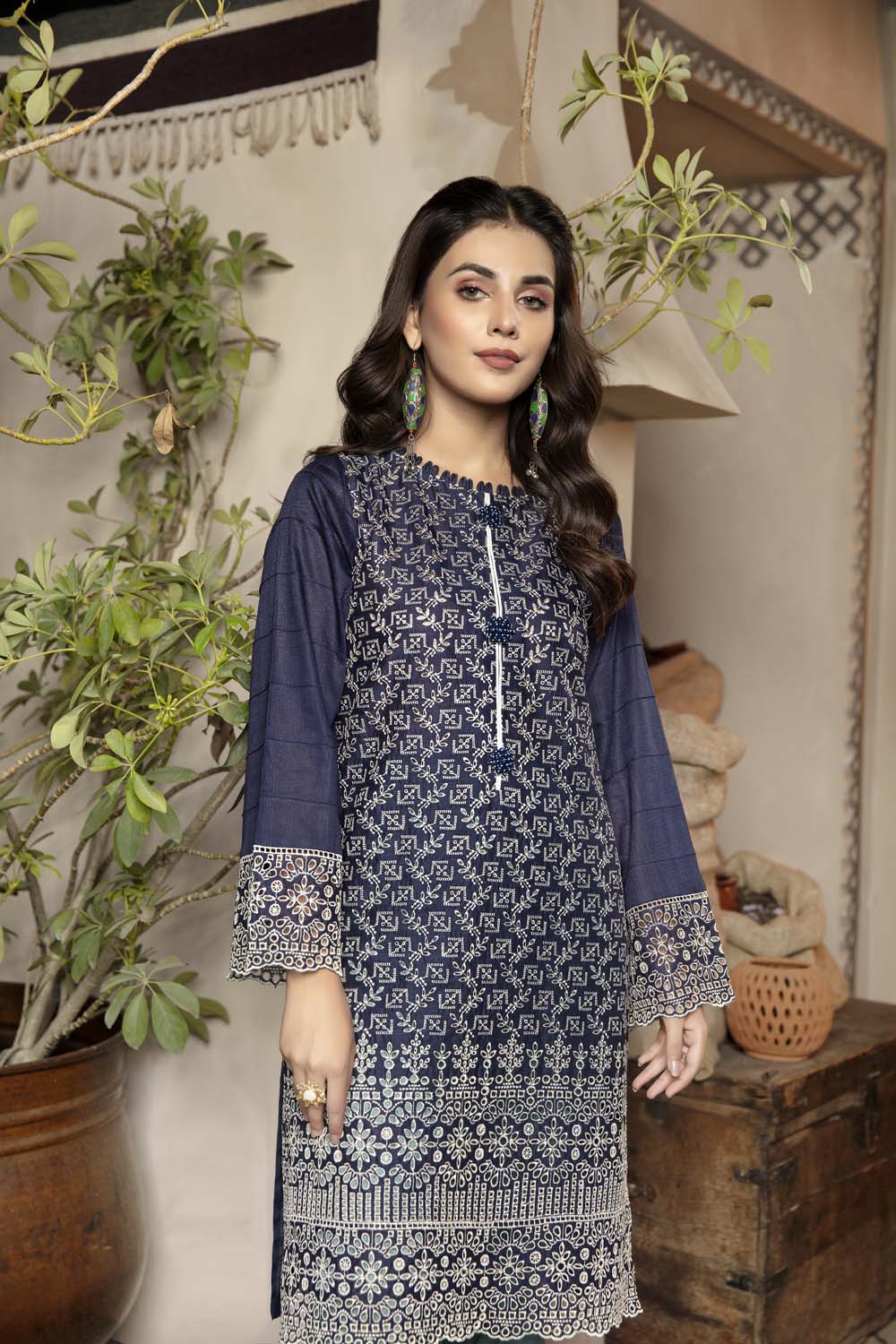 Elation - Embroidered Chikankari Stitched Kurti - Image 2
