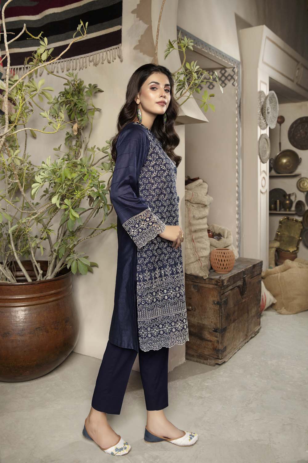 Elation - Embroidered Chikankari Stitched Kurti - Image 3