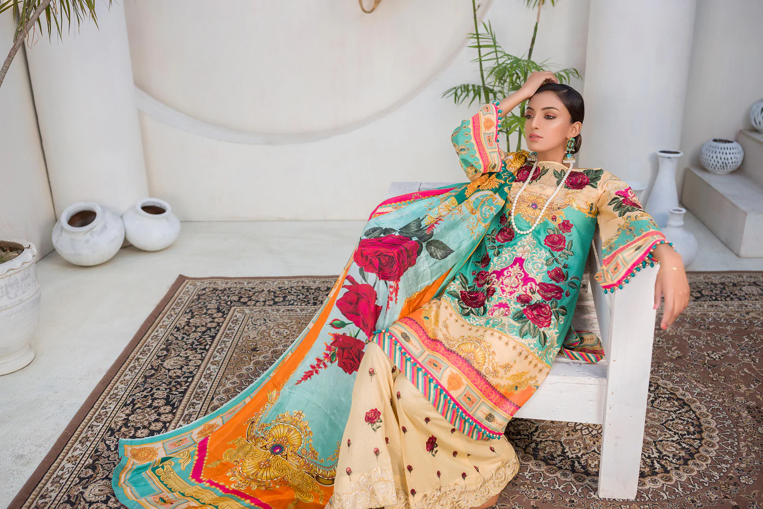 Elite - Digital Embroidered Lawn Karandi - Image 3
