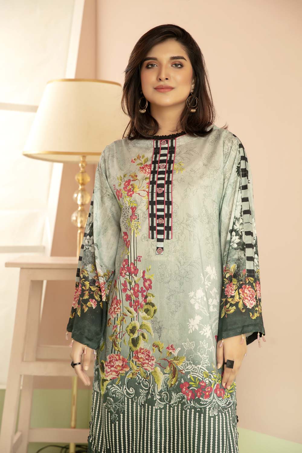 Ellort - Printed Stitch Kurti - Image 2