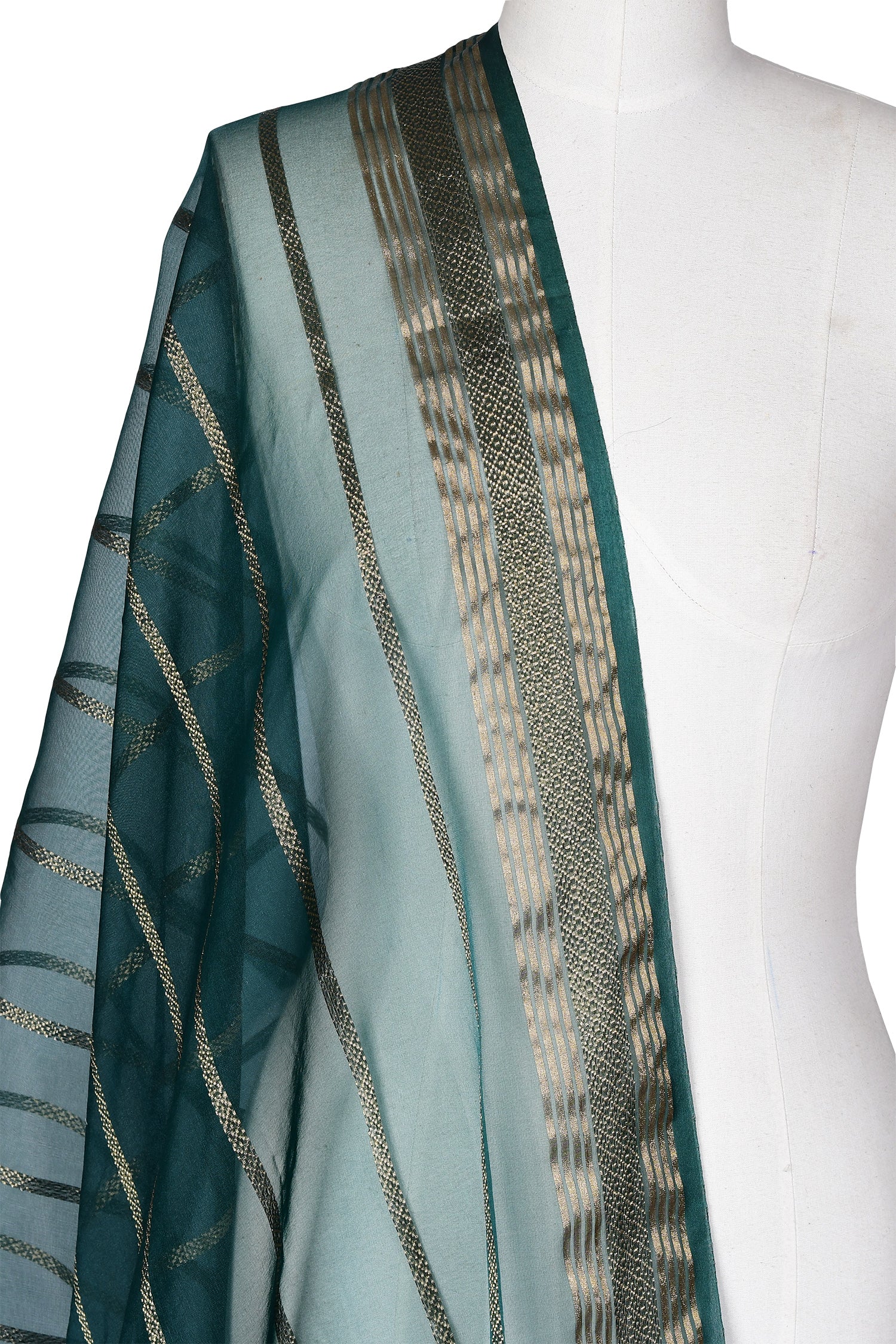 Embroidered Banarsi Net Dupatta - Image 2