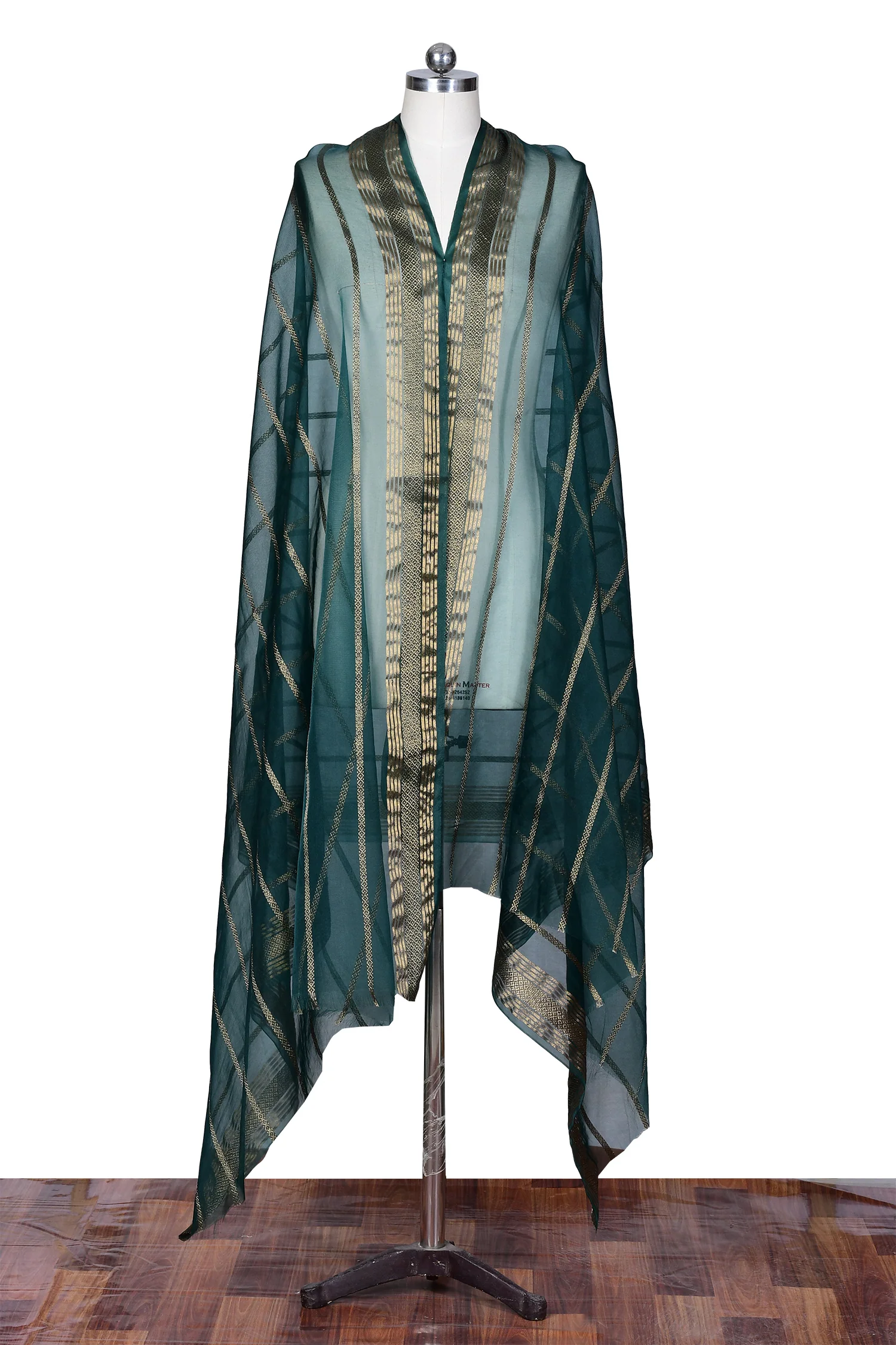 Embroidered Banarsi Net Dupatta - Image 4