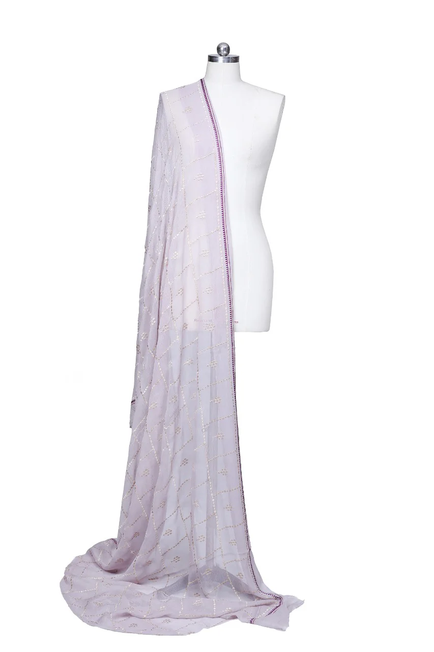 Embroidered Chiffon Dupatta