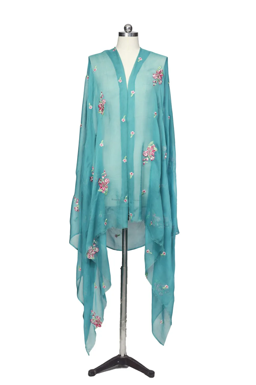 Embroidered Chiffon Dupatta - Image 2