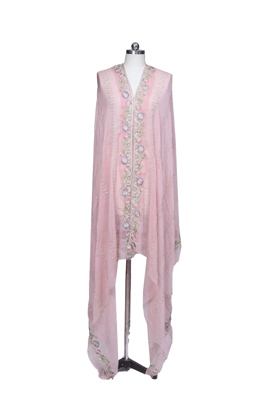Embroidered Chiffon Dupatta - Image 2