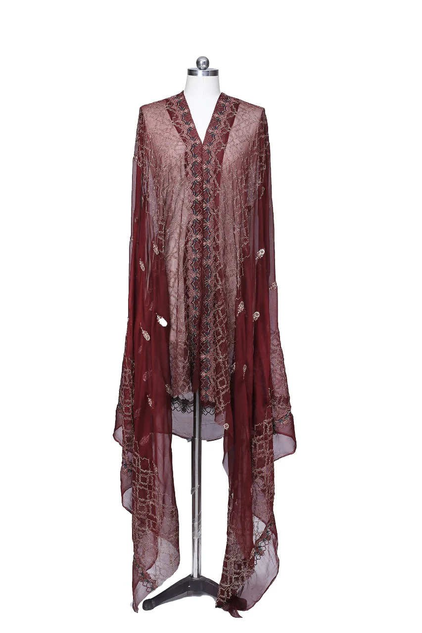 Embroidered Chiffon Dupatta - Image 3
