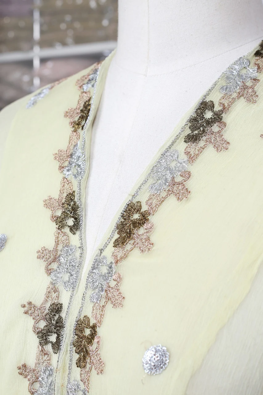 Embroidered Chiffon Dupatta - Image 2