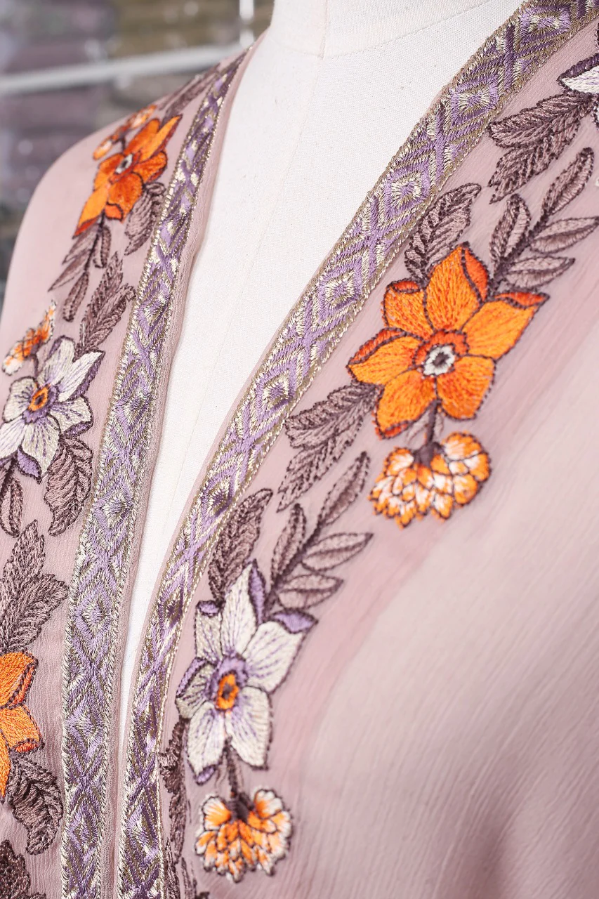 Embroidered Chiffon Dupatta - Image 3
