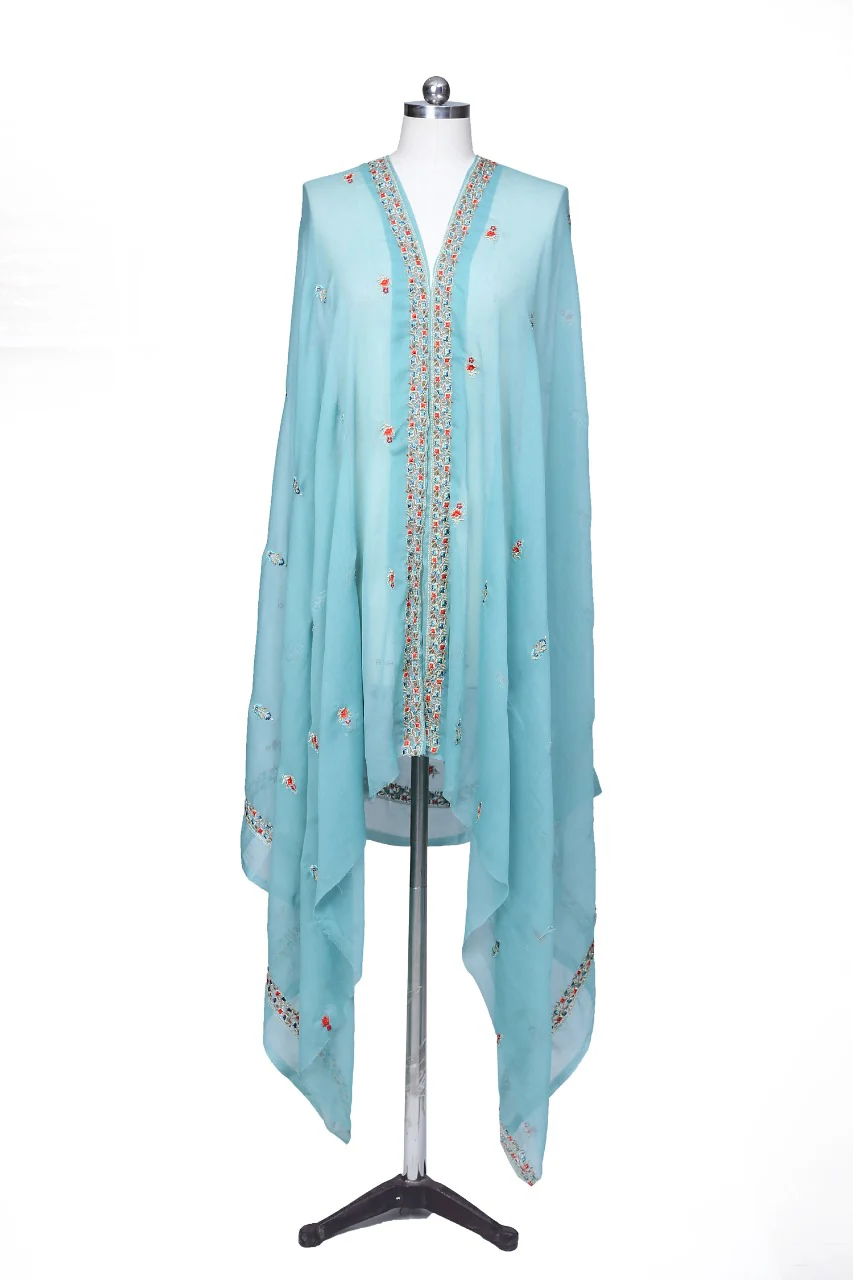 Embroidered Chiffon Dupatta - Image 2
