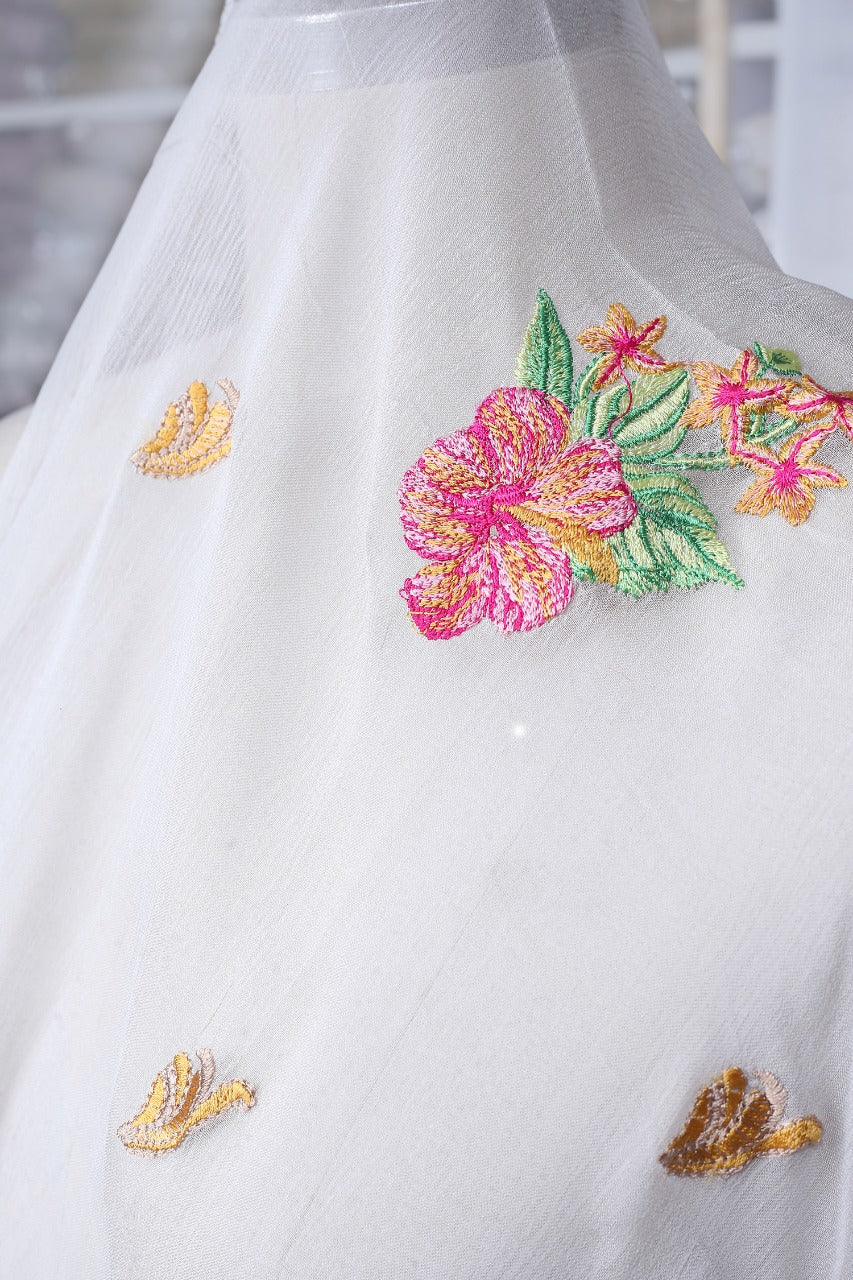 Embroidered Chiffon Dupatta - Image 3