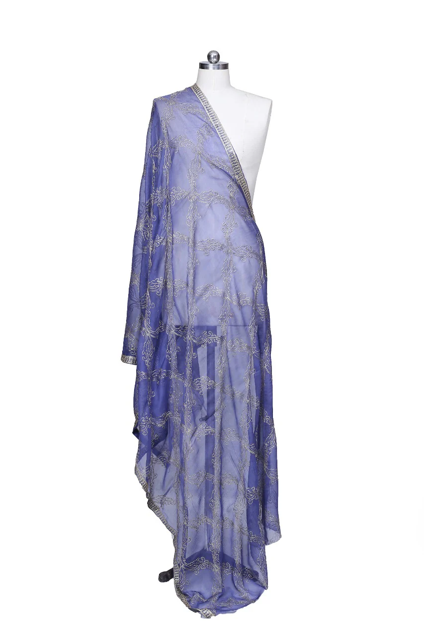 Embroidered Chiffon Dupatta