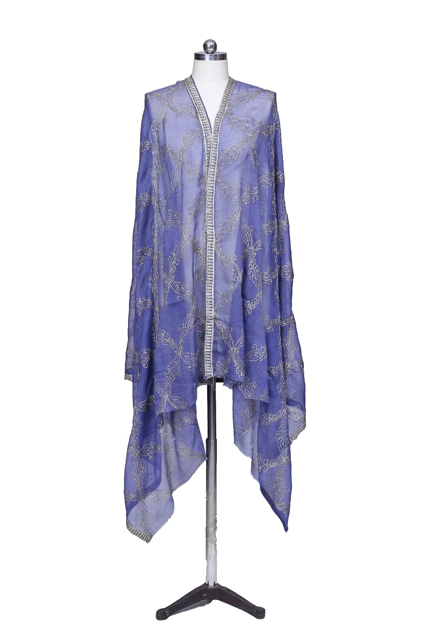 Embroidered Chiffon Dupatta - Image 2