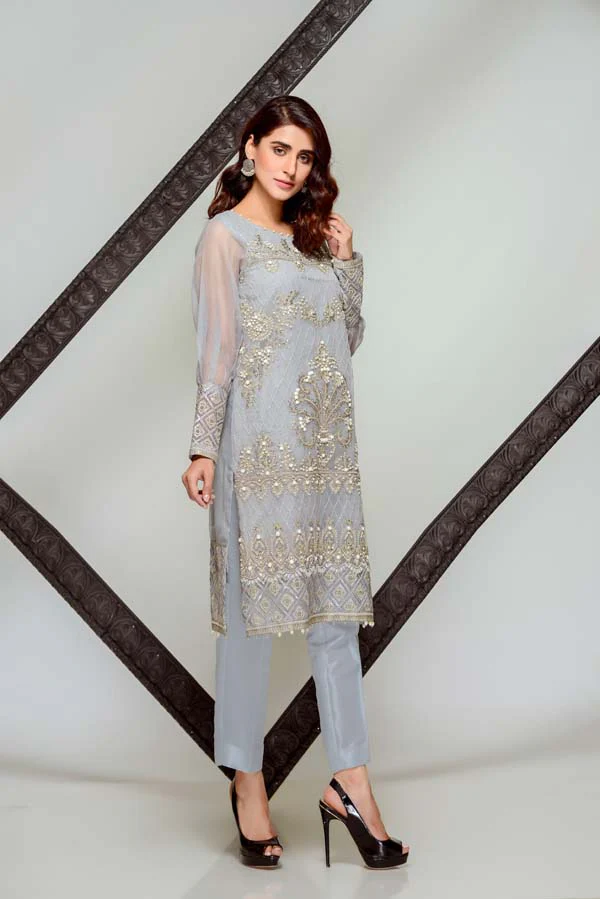 Emerald - Embroidered & Hand Embellished Cotton Net - Image 2